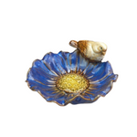 Porte Savon Céramique Fleur Bleu